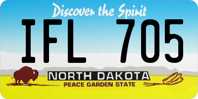 ND license plate IFL705