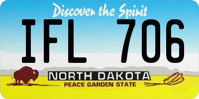 ND license plate IFL706