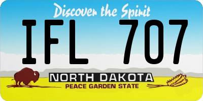 ND license plate IFL707