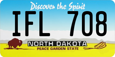 ND license plate IFL708