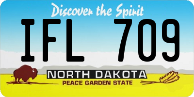 ND license plate IFL709