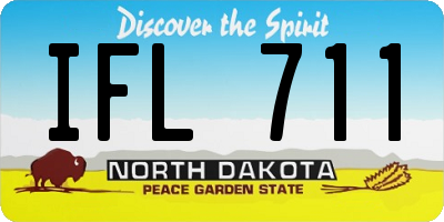 ND license plate IFL711