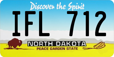 ND license plate IFL712