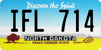 ND license plate IFL714