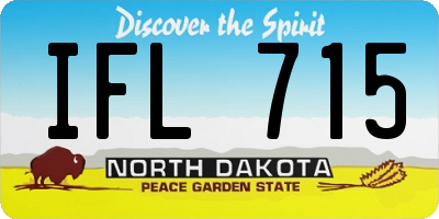ND license plate IFL715