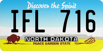 ND license plate IFL716