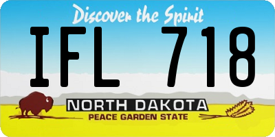 ND license plate IFL718