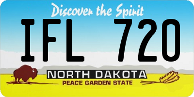 ND license plate IFL720