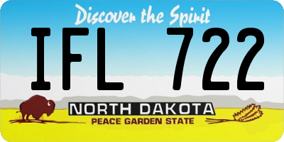 ND license plate IFL722