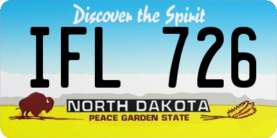 ND license plate IFL726