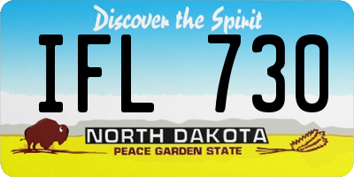 ND license plate IFL730