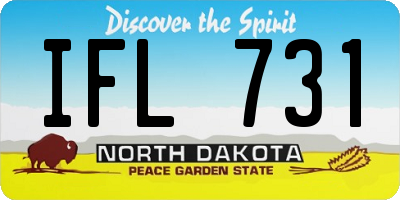 ND license plate IFL731