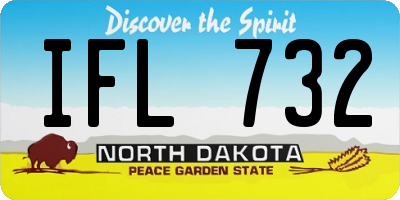 ND license plate IFL732