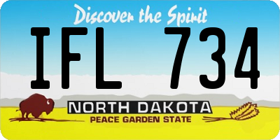 ND license plate IFL734