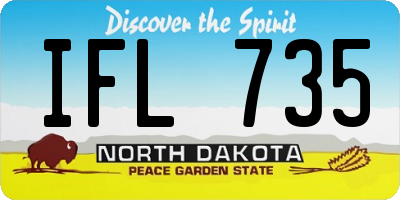 ND license plate IFL735