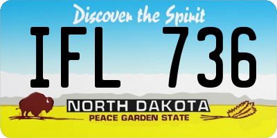 ND license plate IFL736