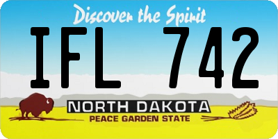 ND license plate IFL742