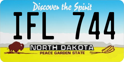 ND license plate IFL744