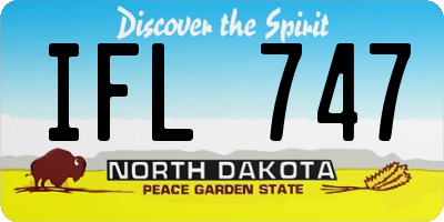 ND license plate IFL747