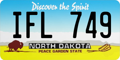 ND license plate IFL749