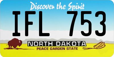 ND license plate IFL753