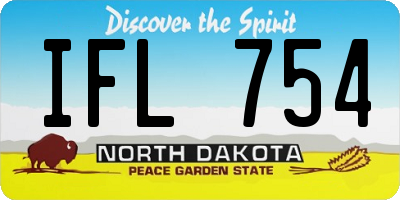ND license plate IFL754