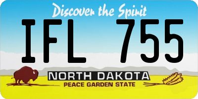 ND license plate IFL755