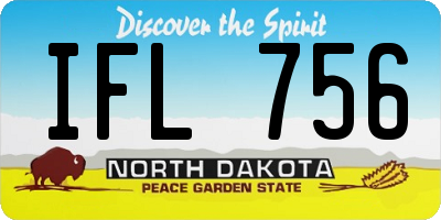 ND license plate IFL756