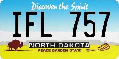 ND license plate IFL757