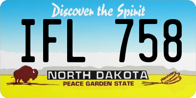 ND license plate IFL758