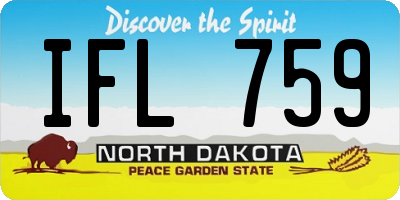 ND license plate IFL759