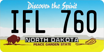 ND license plate IFL760
