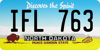 ND license plate IFL763