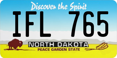 ND license plate IFL765