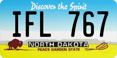 ND license plate IFL767