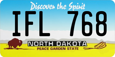 ND license plate IFL768