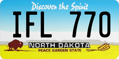 ND license plate IFL770