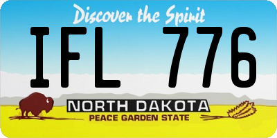 ND license plate IFL776