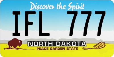 ND license plate IFL777