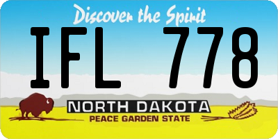ND license plate IFL778