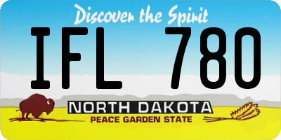 ND license plate IFL780