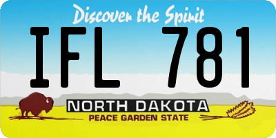 ND license plate IFL781