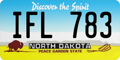 ND license plate IFL783