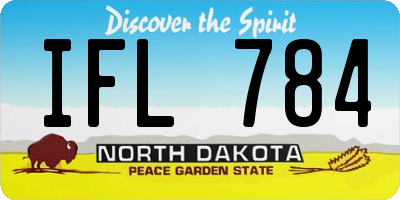 ND license plate IFL784