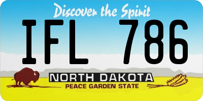 ND license plate IFL786
