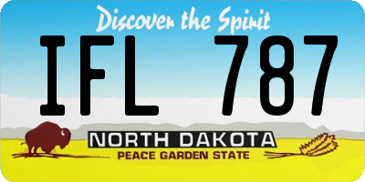 ND license plate IFL787