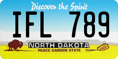 ND license plate IFL789
