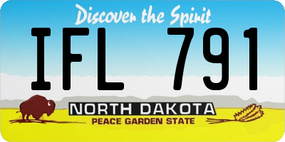 ND license plate IFL791