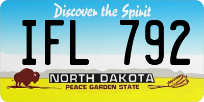 ND license plate IFL792