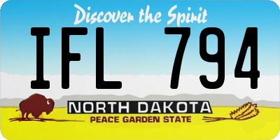 ND license plate IFL794